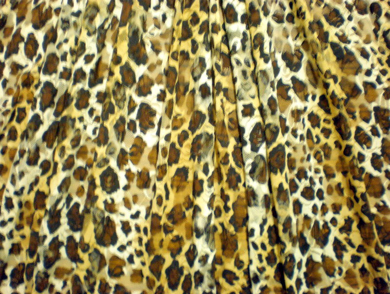 2.D.Brown-White Animal Print Lace